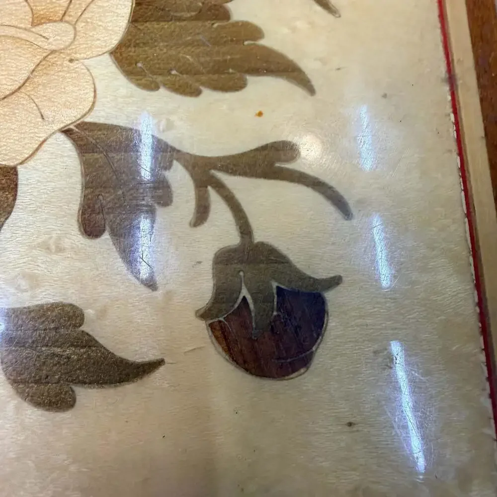 Vintage Sorrento Italian Inlaid Wood Floral Jewelry Trinket Box